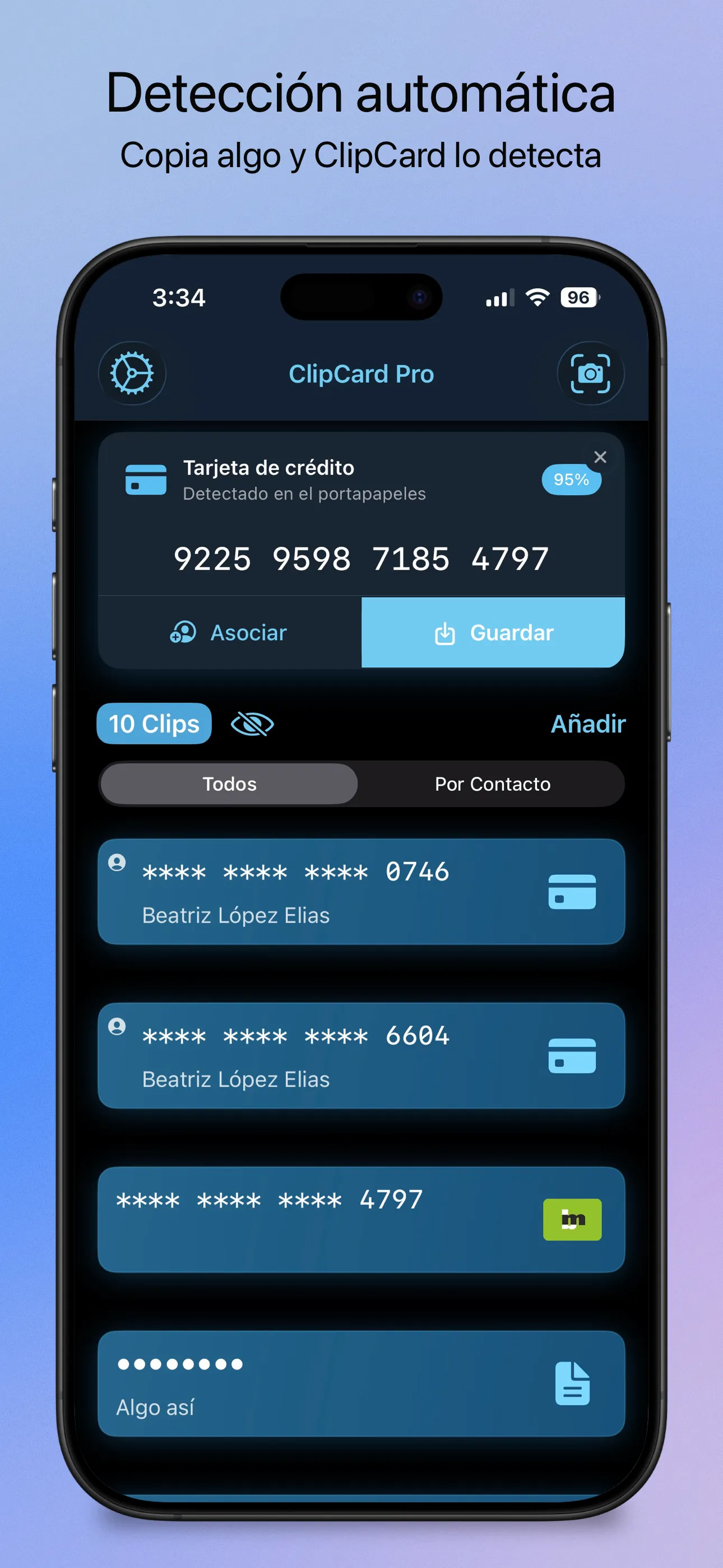 ClipCard Pro - Agregar tarjeta